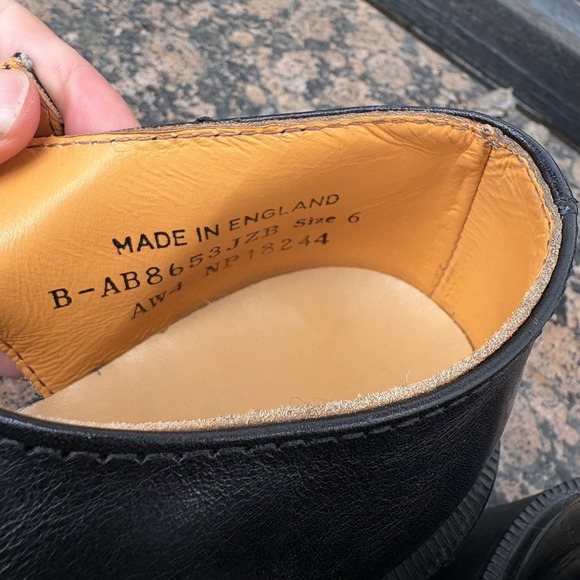 VINTAGE DR MARTENS Black Mary Jane Strap Cross Women's Sz 6 Chunky Platform - Picture 5 of 13